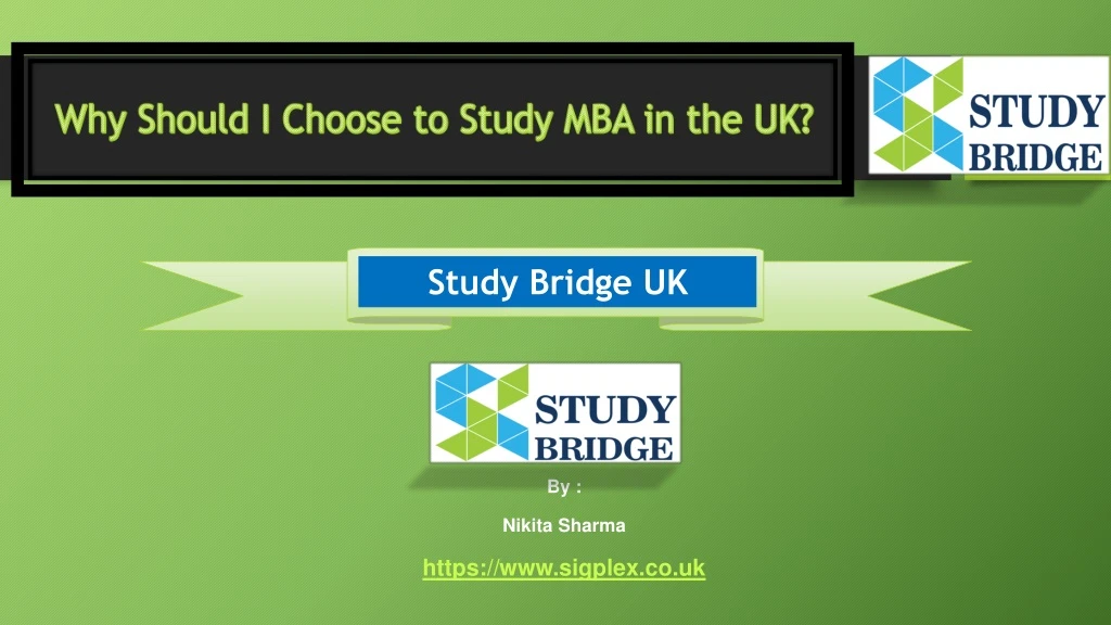 why should i choose to study mba in the uk