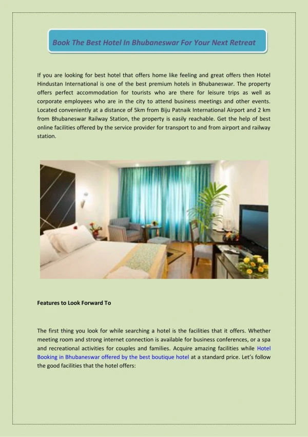 Book The Best Hotel In Bhubaneswar For Your Next Retreat