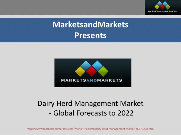 Dairy Herd Management Market worth 3.55 Billion USD by 2022