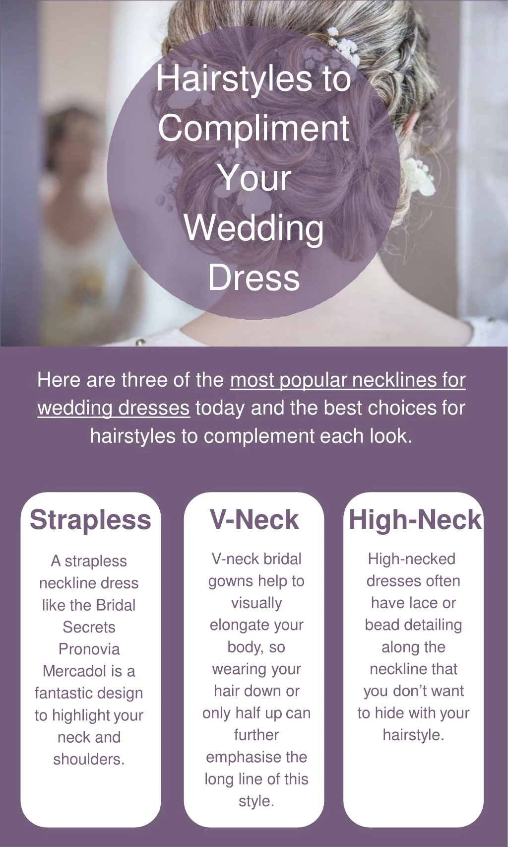 hairstyles to compliment your wedding dress