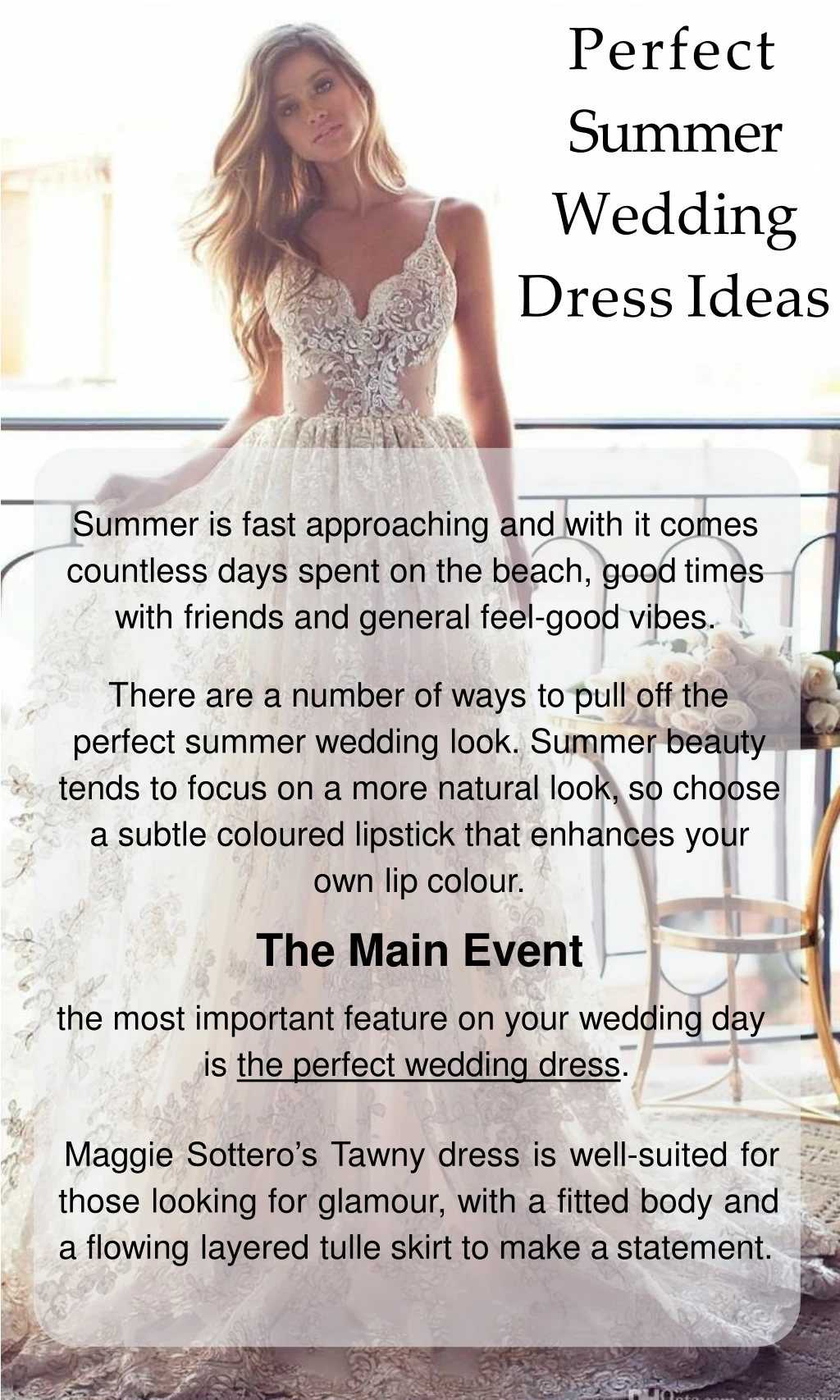 perfect summer wedding dress ideas