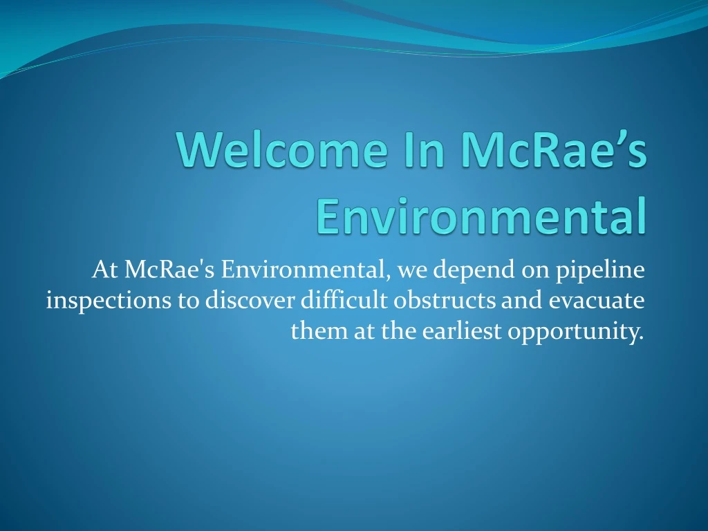 welcome in mcrae s environmental