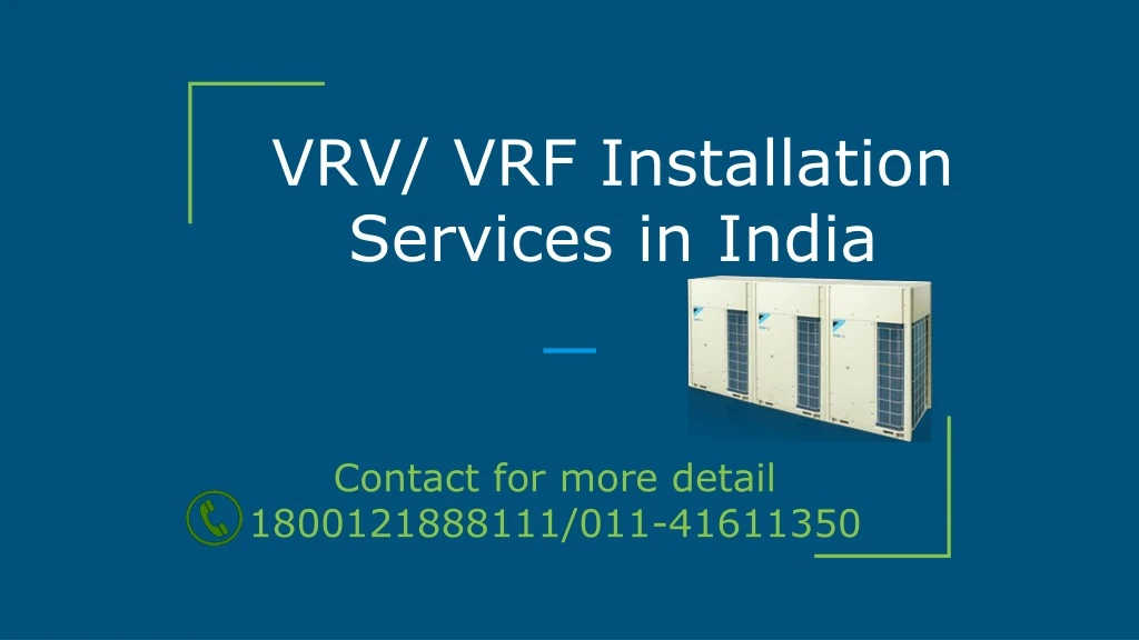 vrv vrf installation services in india
