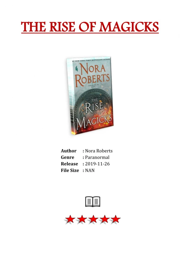 [Free Download] PDF eBook and Read Online The Rise of Magicks By Nora Roberts