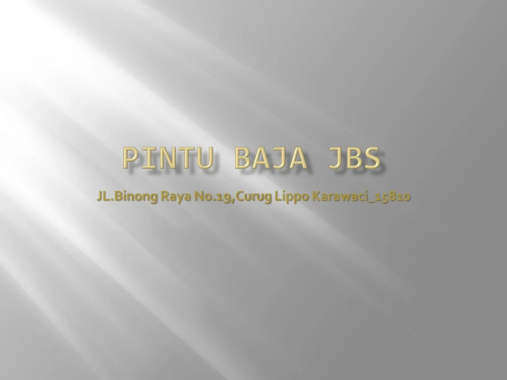 pintu baja jbs