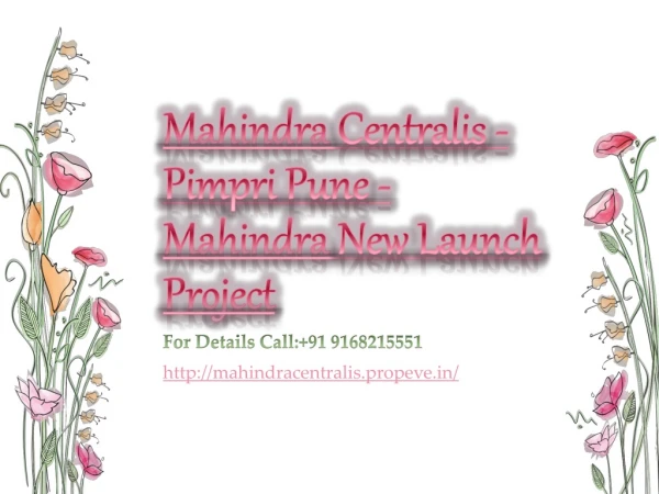 Mahindra Centralis - Pimpri Pune - Mahindra New Launch Project