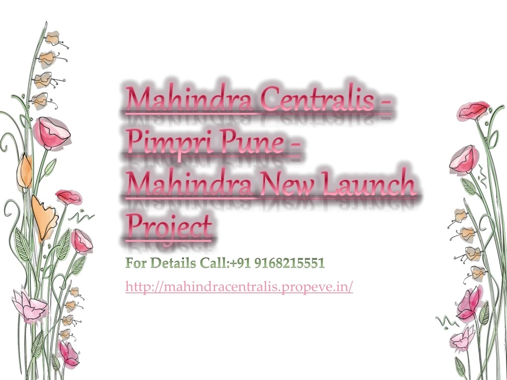 mahindra centralis pimpri pune mahindra new launch project