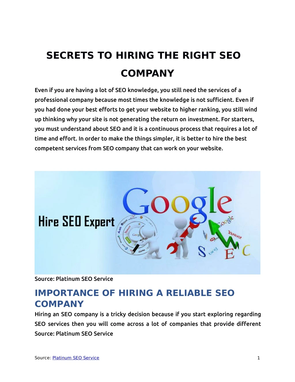 secrets to hiring the right seo