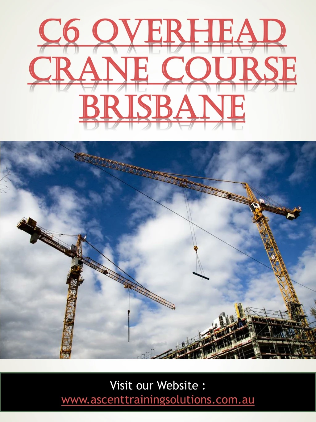 c6 overhead crane course brisbane