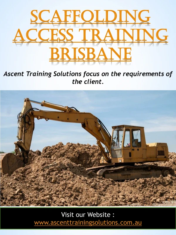 Scaffolding Access Training Brisbane