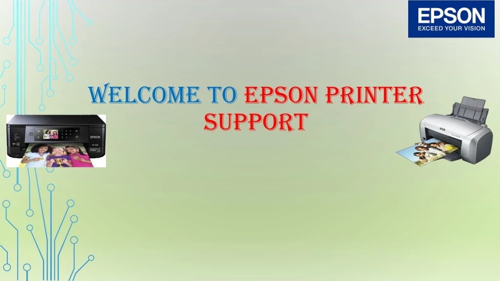 welcome to epson printer support