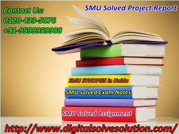 Availing the SMU Solved Assignment 0120-433-5876