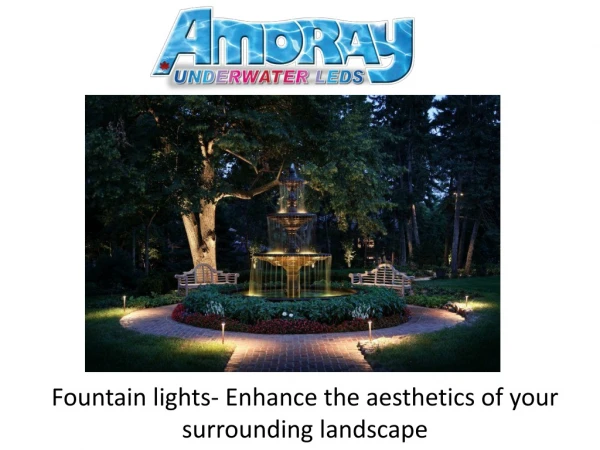 Fountain lights- Enhance the aesthetics of your surrounding landscape