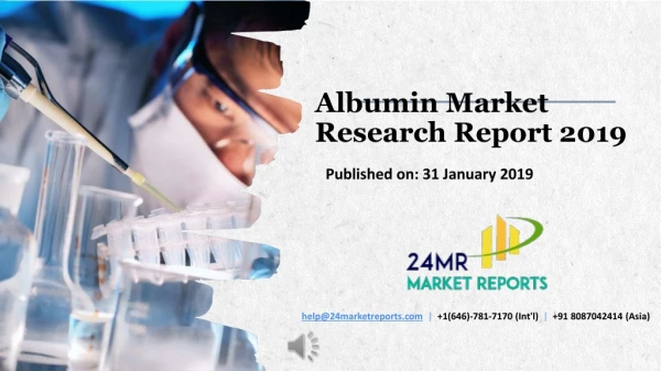 Albumin Market Research Report 2019