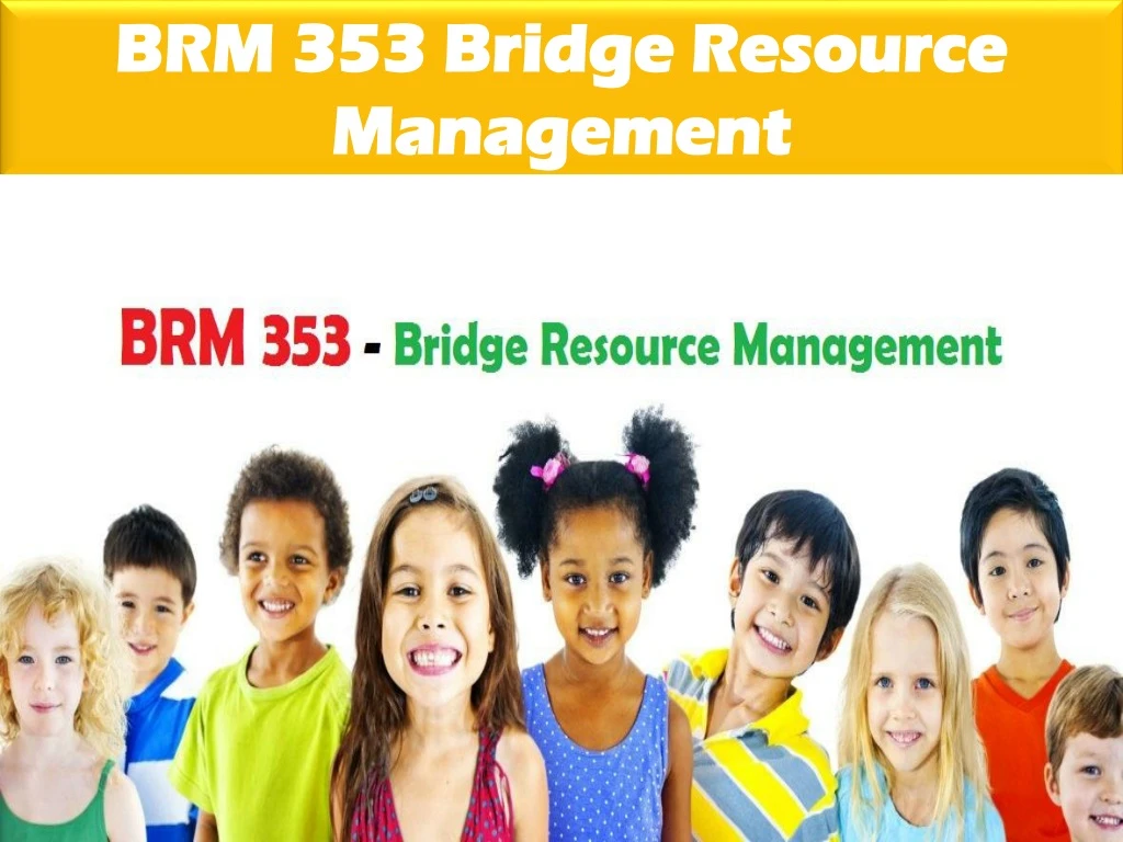 brm 353 bridge resource management