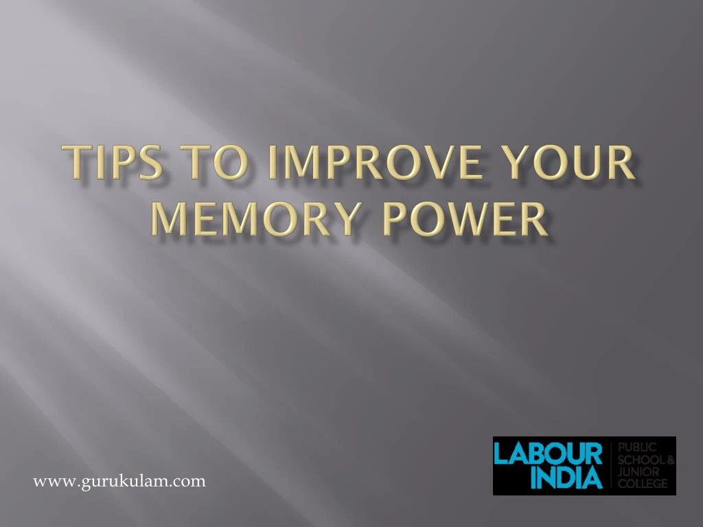 tips to improve your memory power