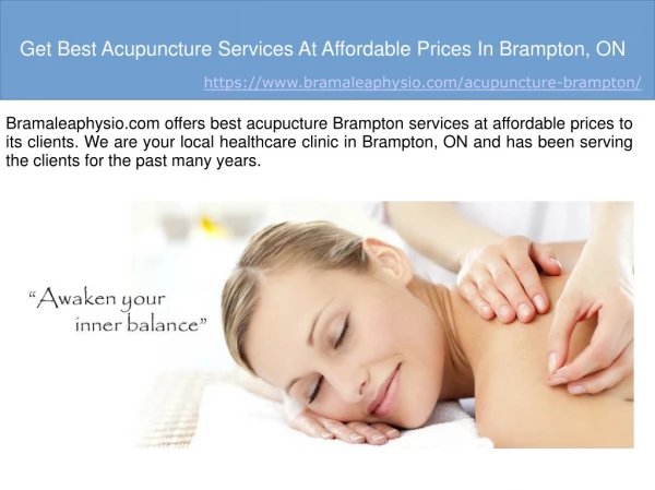 Best Acupuncture Brampton Bramaleaphysio