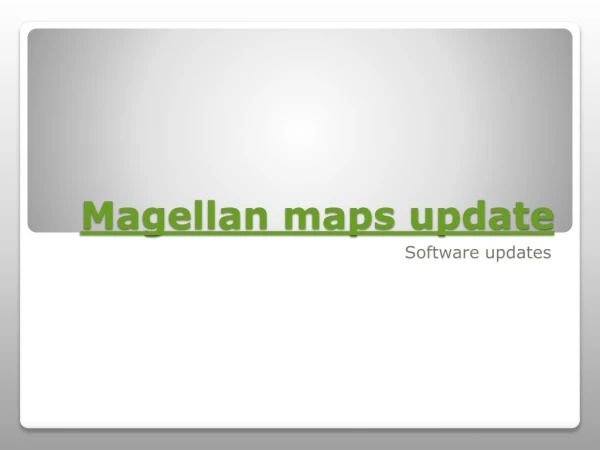 Magellan maps update | Magellan Software updates