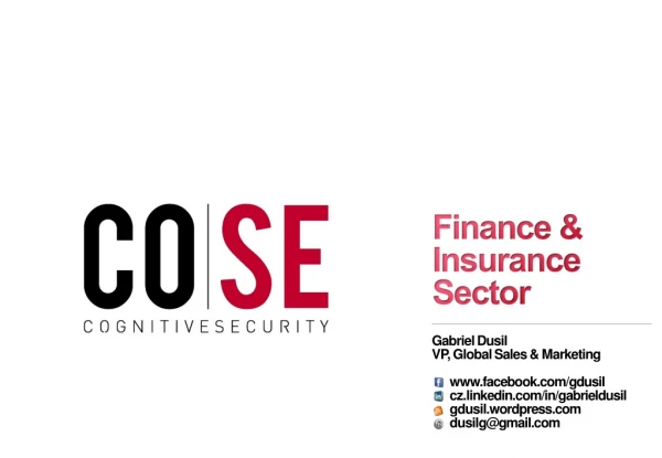 Cognitive Security - Finance & Banking Security ('12)