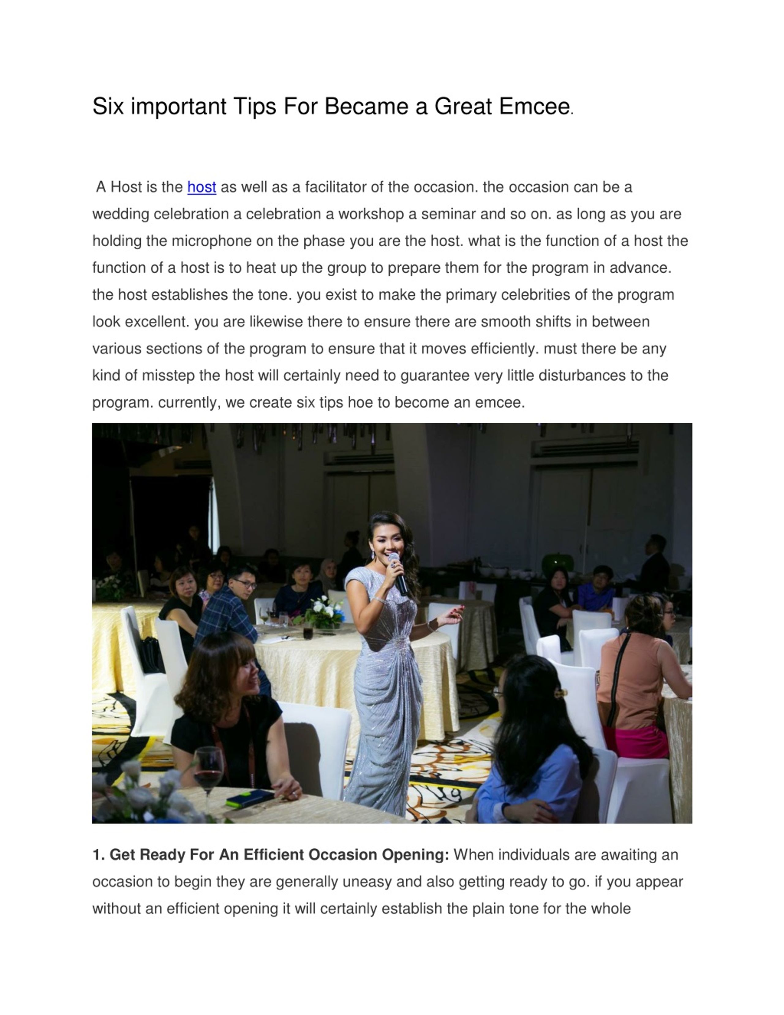 PPT - Six important Tips For Became a Great Emcee PowerPoint ...