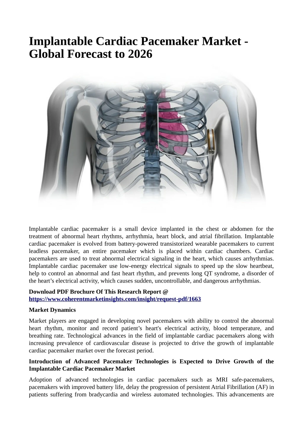 implantable cardiac pacemaker market global