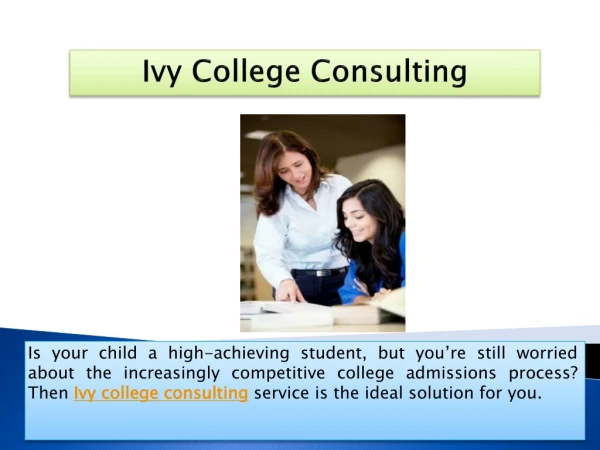 Ivy College Consulting