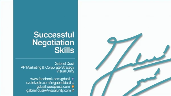 Management - Successful Negotiation Skills '13, (v1.6)
