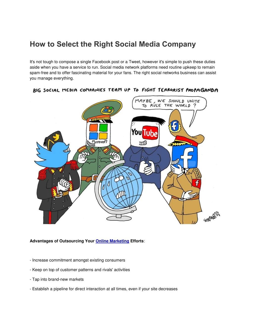 how to select the right social media company