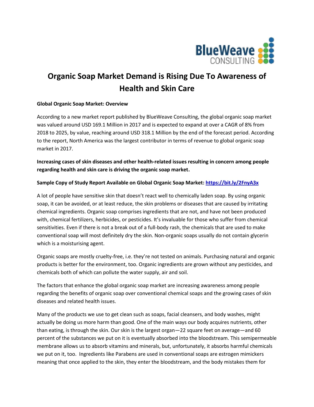 organic soap market demand is rising
