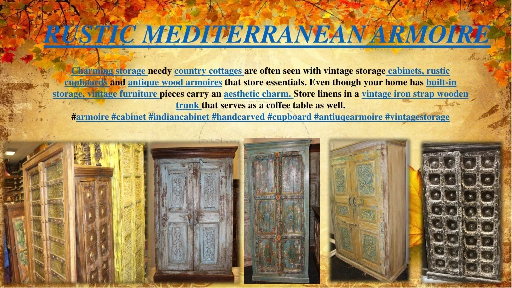 rustic mediterranean armoire