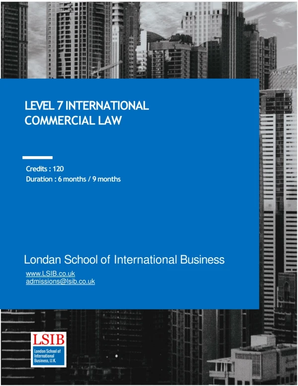 Level7 - INTERNATIONAL COMMERCIAL LAW