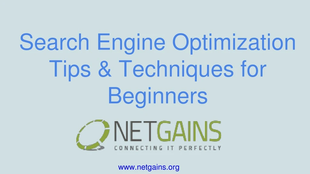 search engine optimization tips techniques for beginners