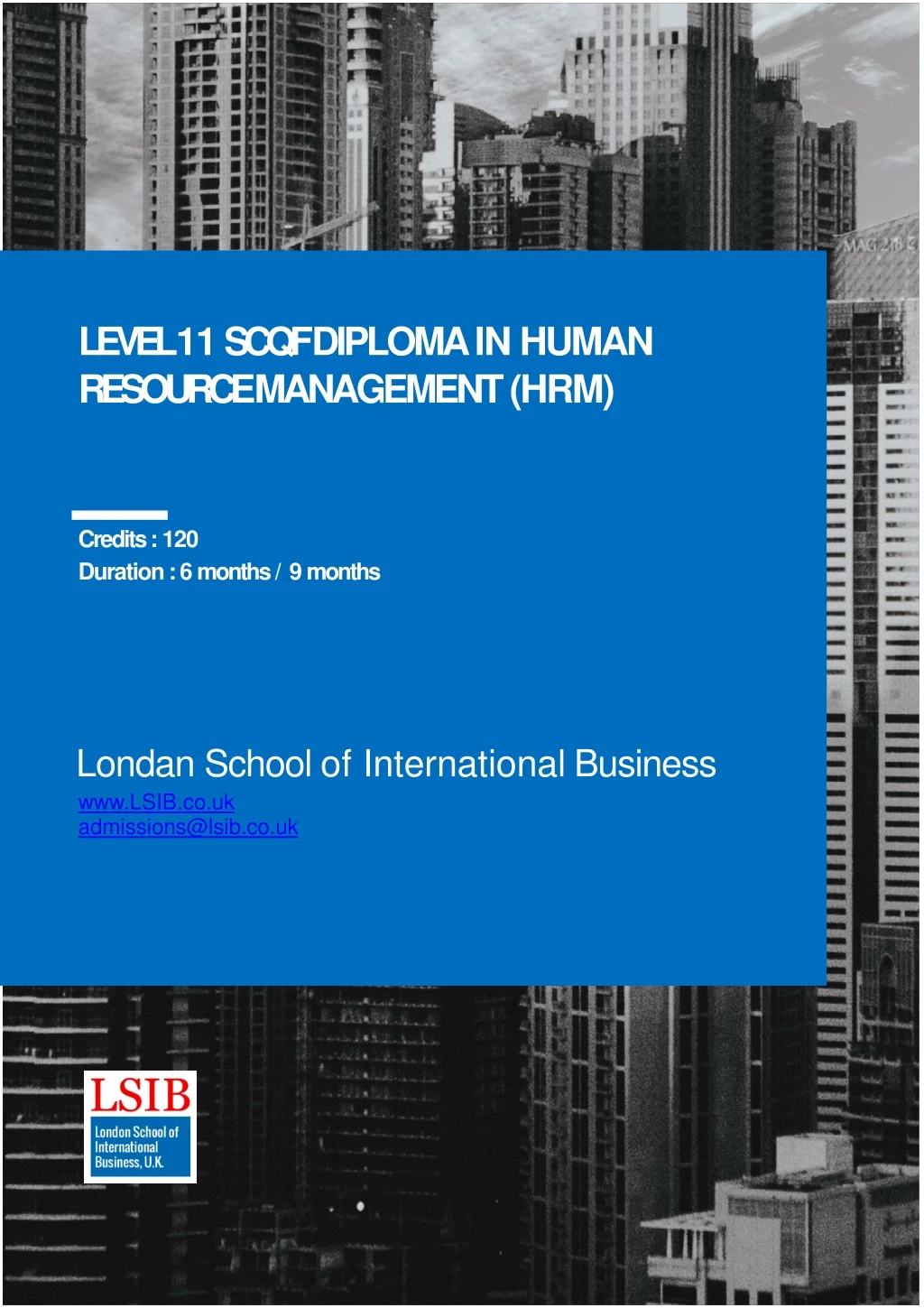 level 11 scqf diploma in human resource management hrm