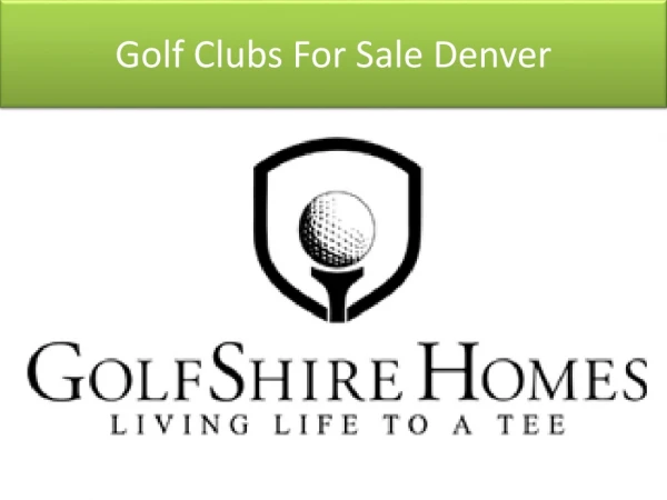 Golf Clubs For Sale Denver