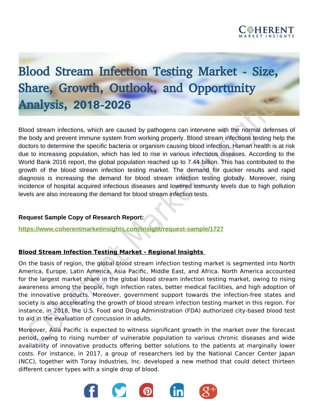 blood stream infection testing market size blood
