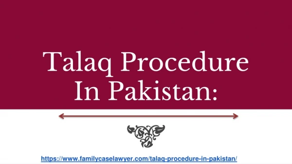 Procedure Of Talaq In Pakistan | Best Lawyer In Pakistan