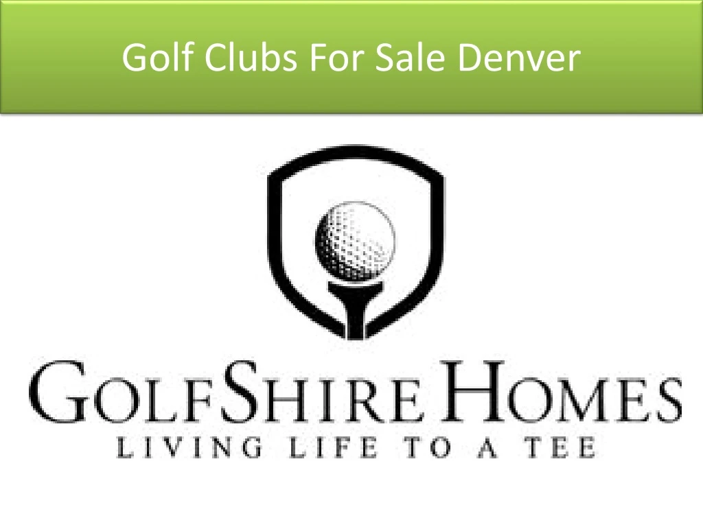 golf clubs for sale denver