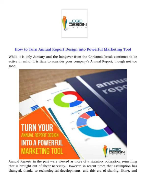 How to Turn Annual Report Design into Powerful Marketing Tool