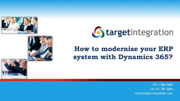 How to modernise your ERP system with Dynamics 365?