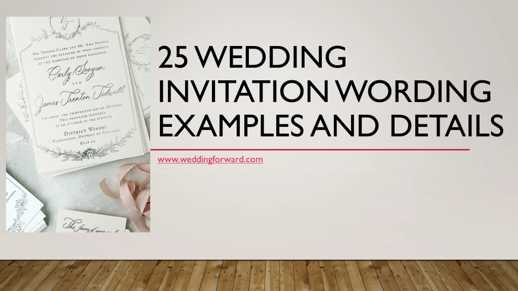 25 wedding invitation wording examples and details