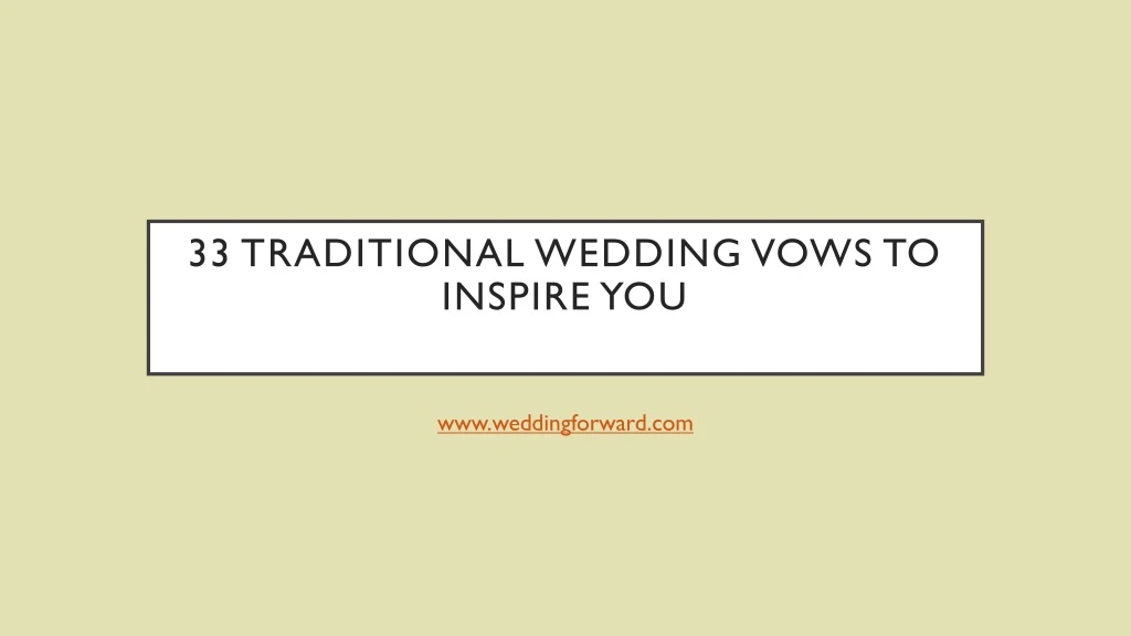 33 traditional wedding vows to inspire you
