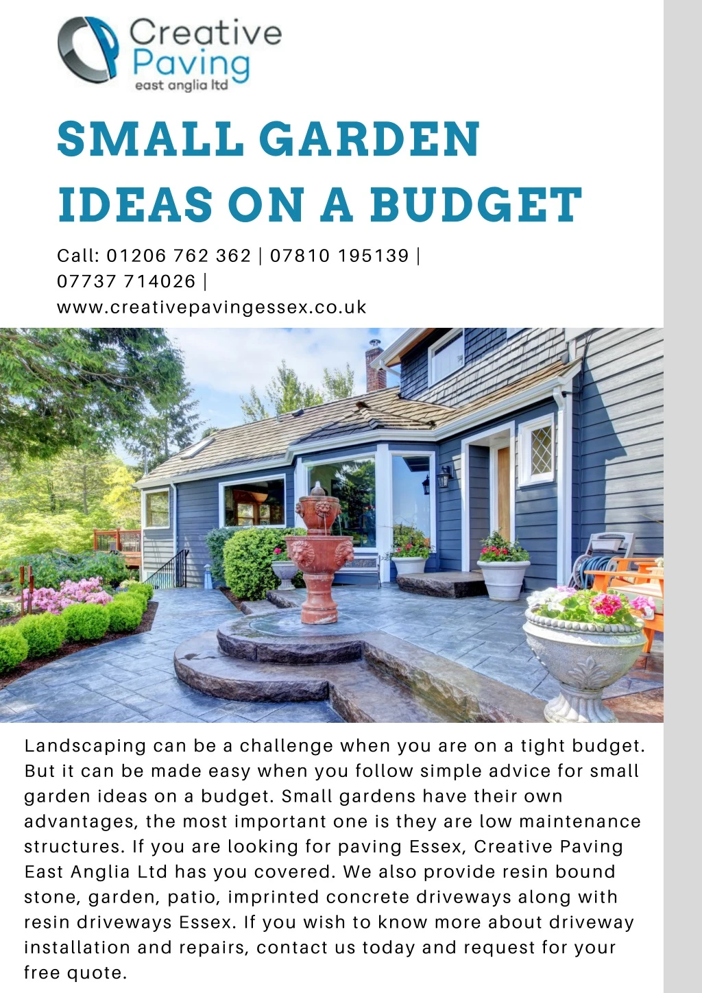 small garden ideas on a budget