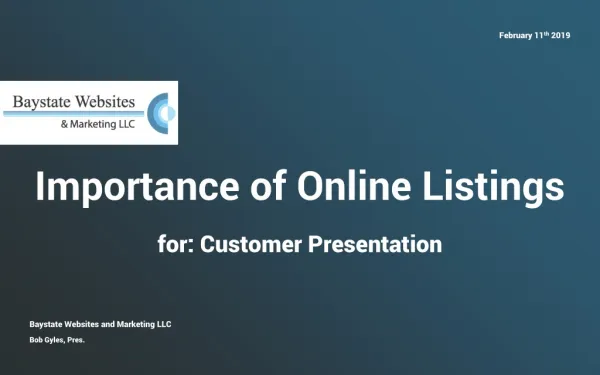 Importance of Online Listings