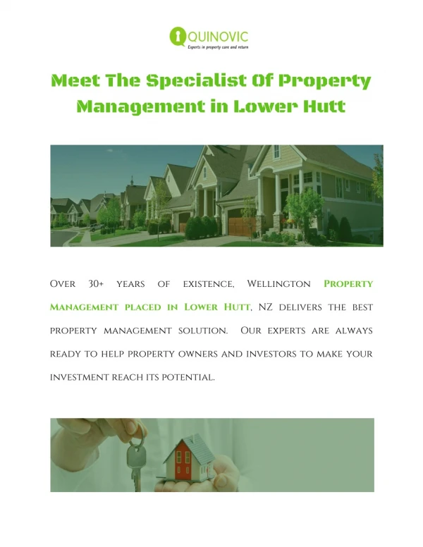 Meet The Specialist Of Property Management in Lower Hutt