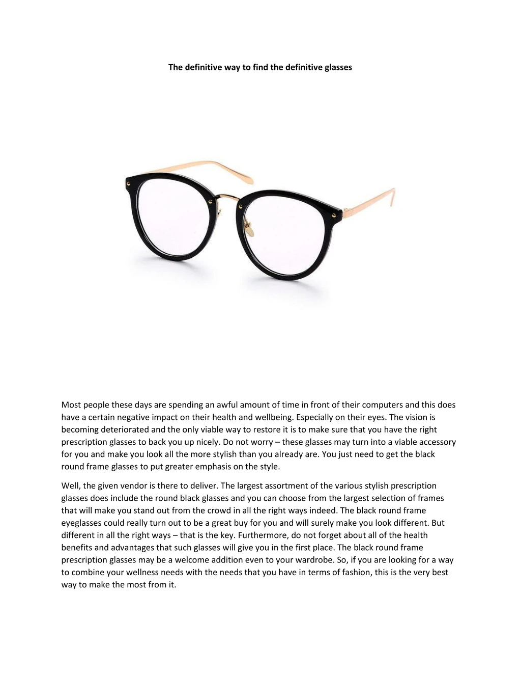 the definitive way to find the definitive glasses