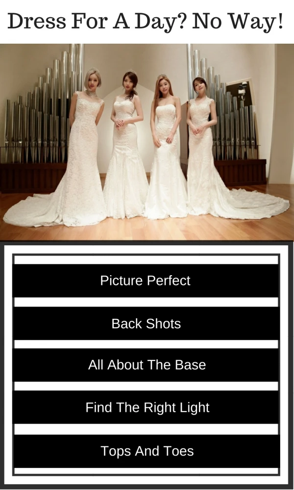 Perfect Picture And Shots With Your Wedding Gown
