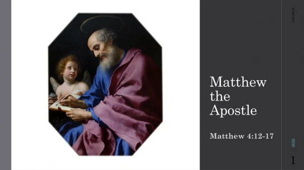Sermon slides for Matthew 4:12-18