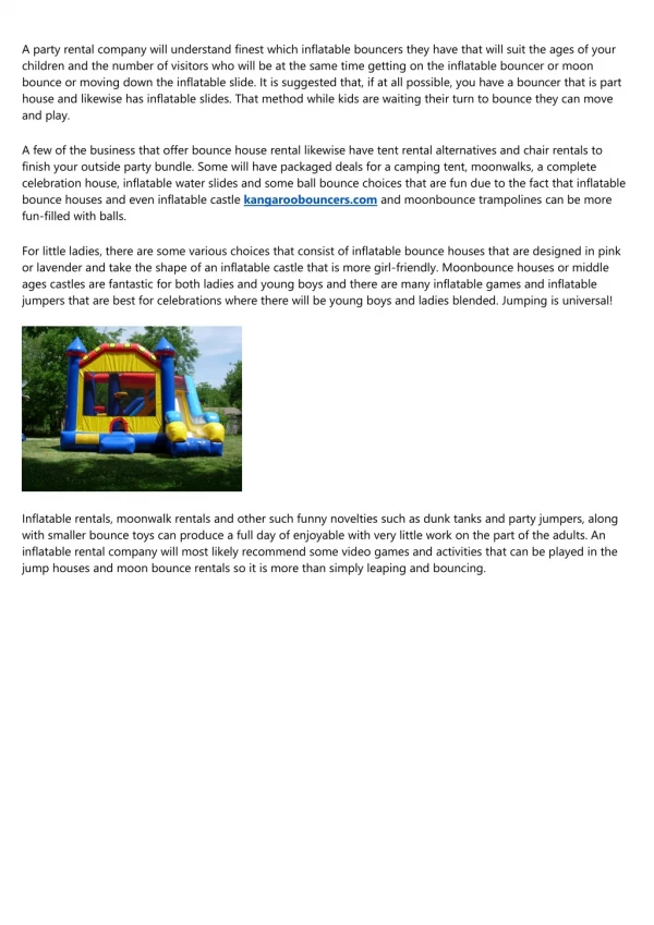 Advantages of Bounce House Rentals