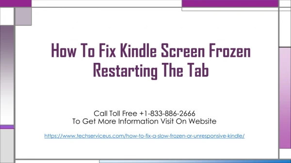 Kindle Screen Frozen | Tab Rebooting | How To Fix?