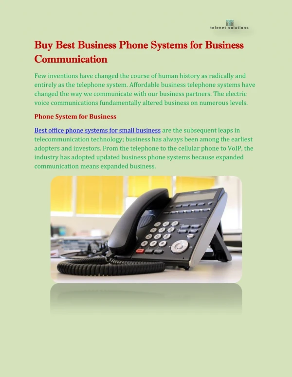Buy Best Business Phone Systems for Business Communication